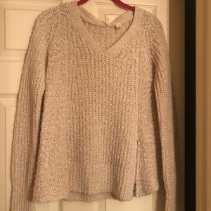 Cream sweater from Anthropologie